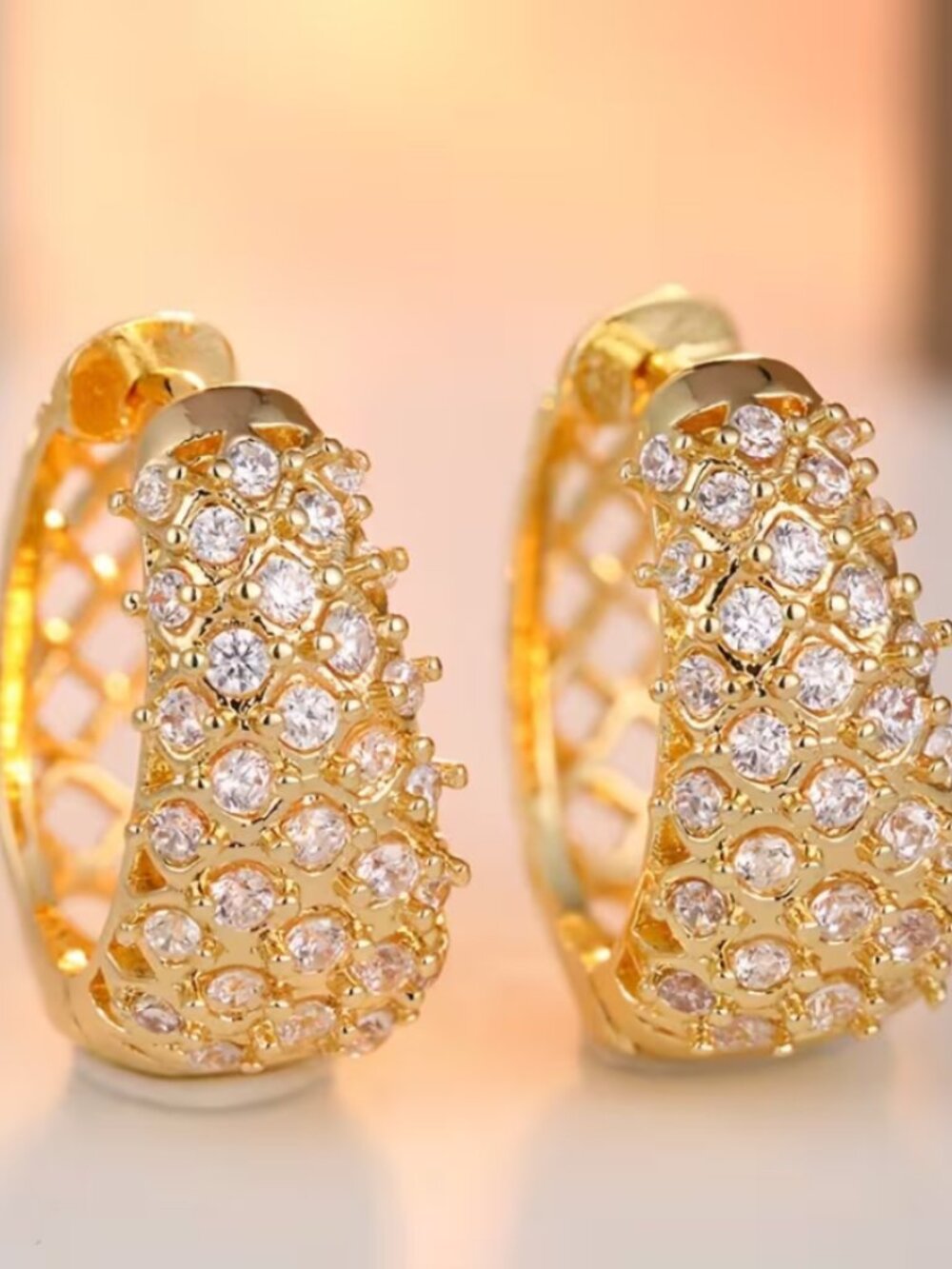 18K Gold Womens 2ct Diamond Hanging Drop Earrings Ladies NEW 18 K Silver Jewelry